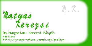 matyas kerezsi business card